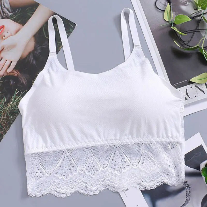 Белый Женский комфортный бюстгальтер без бретелек Deportes Crop Top с подушечками, Бюстгальтер для кормления грудью, эластичный Топ - Цвет: Белый