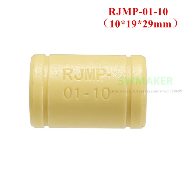 RJMP-01-10 Solid Polymer LM10UU Linear Bushing Bearing 10x19x29mm 