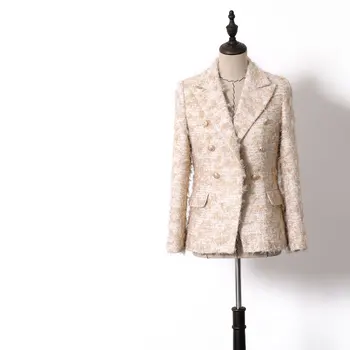 

New Beautiful WT0041 coat tweed suit in autumn and winter of 2019