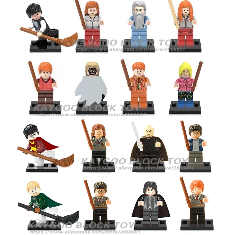 

16pcs/lot Harry Potter Hermione Jean Granger Ron Weasley Lord Voldemort Building Blocks Figures Kids Toys Gift Brick Set Model