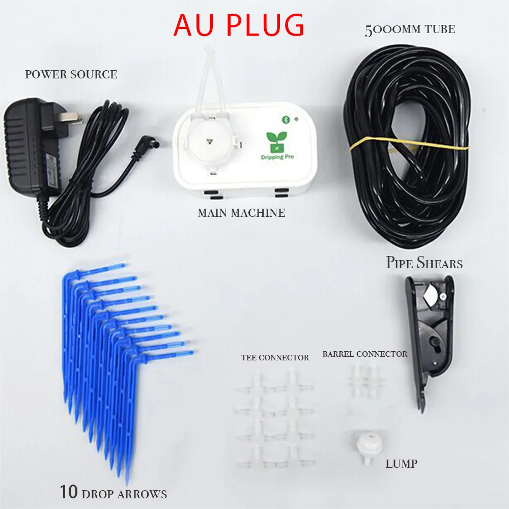 AU Plug Управление мобильным телефоном водоразбрызгиватель времени садовый разбрызгиватель установка капельного орошения таймер система автоматического полива капельница - Color: AU Plug