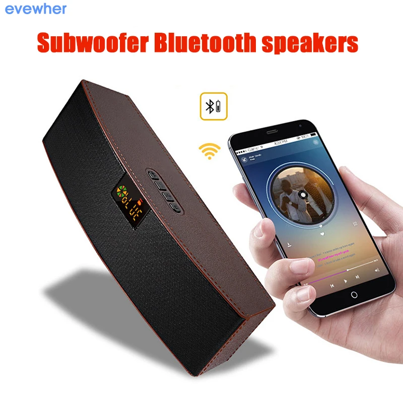 Новые Bluetooth колонки сабвуфер Громкоговоритель Светодиодный дисплей Встроенный