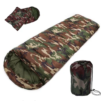 

Ultralight Outdoor Cotton Portable Sleeping Bags Camping Hiking Travel Healthy Envelope Army Military Camouflage Sleeping Bags