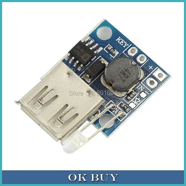 

Mini DC-DC 2.6V-5.5V 3.3V3.7V To 5V 2A USB Output Charger Non-Isolated Boost Module with Battery Indicator