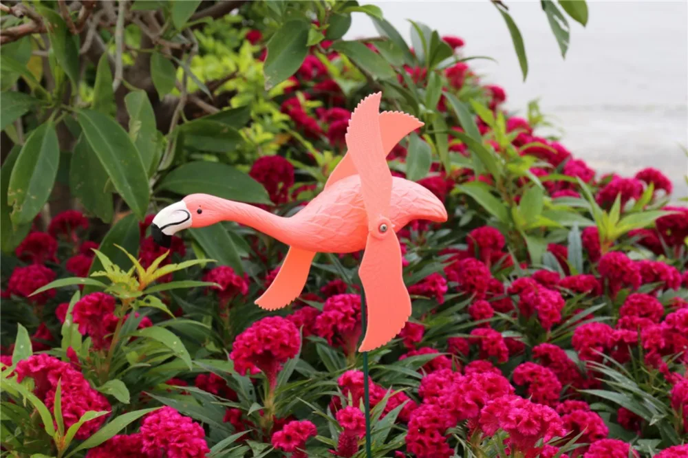 Pink Flamingo Windmill Wind Spinner Whirligig for Your Lawn Yard Garden Decoration Lawn Pest Bird Repeller (4pack) Pink Flamingo Windmill Wind Spinner Whirligig for Your Lawn Yard Garden Decoration Lawn Pest Bird Repeller (4pack)