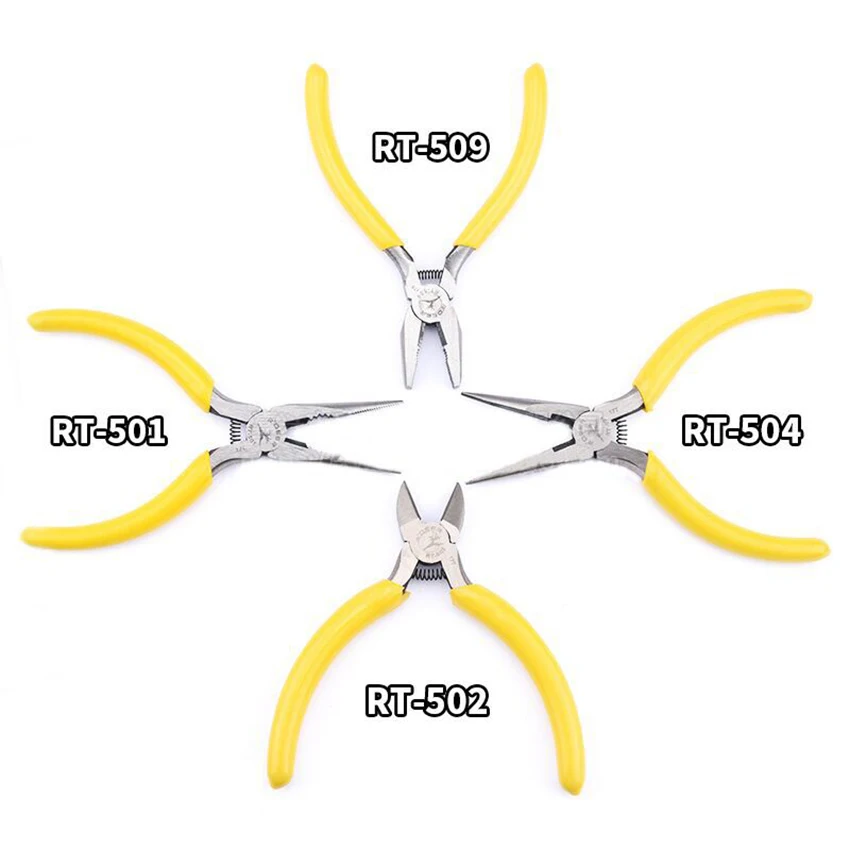 RT501 5/" Professional Carbon Steel Long Nose Plier w// Cutter And Rubber Grip