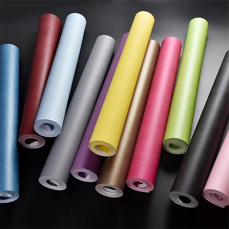 

beibehang Solid color wallpaper non-woven modern minimalist plain wallpaper living room bedroom wall multicolor wild wallpaper