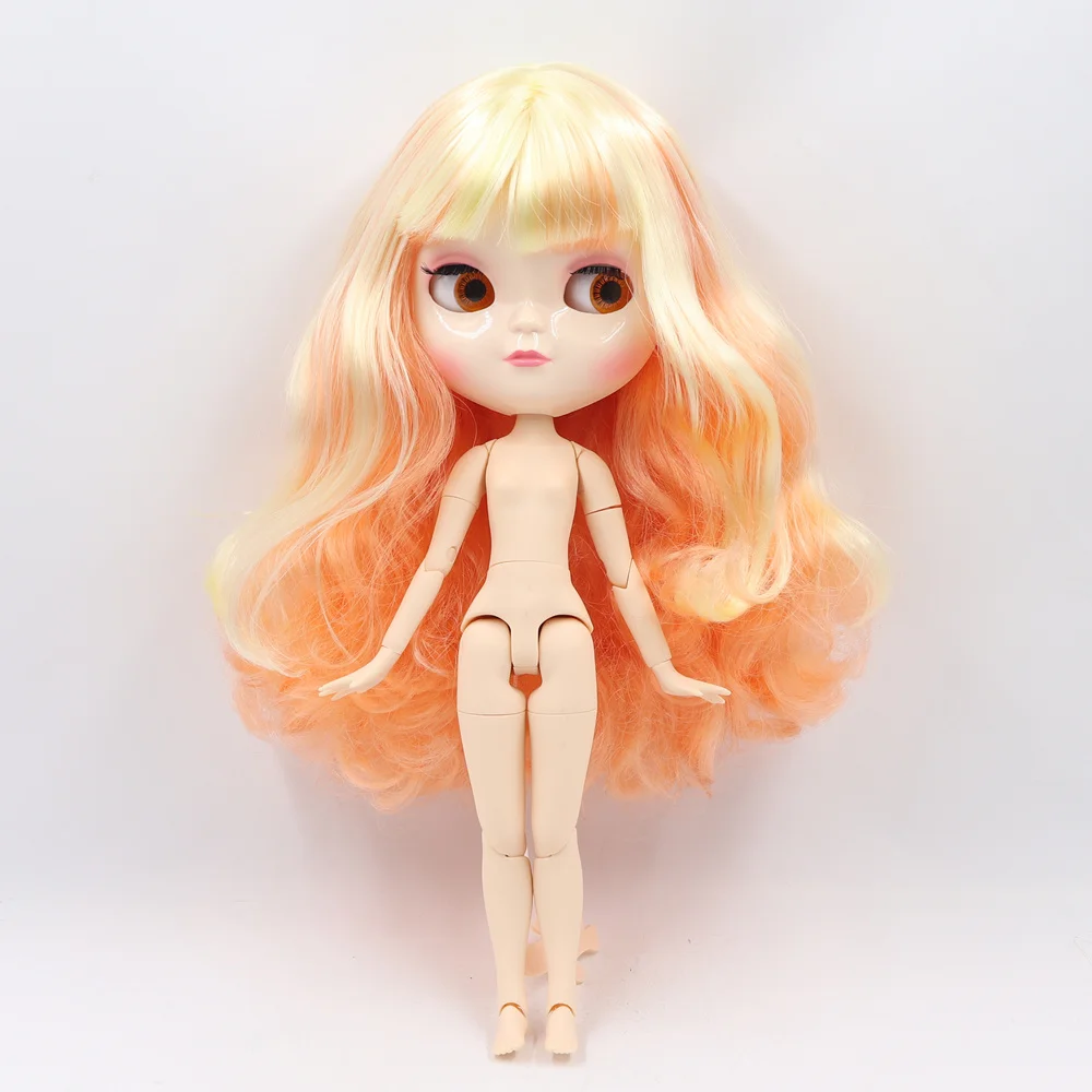 ICY Fortune Days фабрика кукла шарнир тело 30 см белая кожа Желтый Смешанный оранжевый Кудри волосы DIY sd Подарочная игрушка