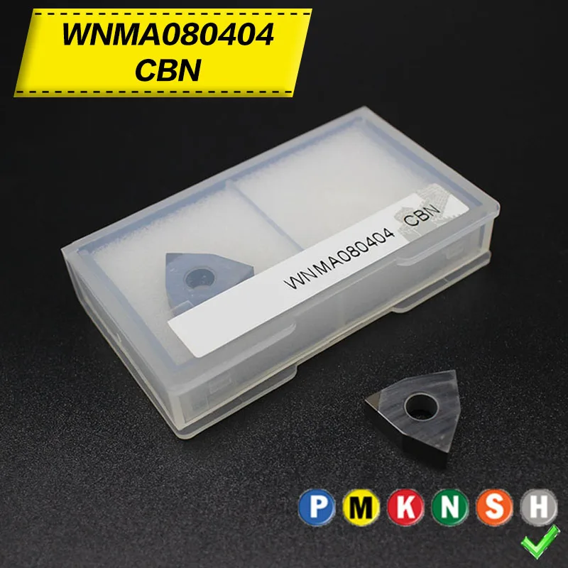 

2PCS WNMA080404 CBN HRC60 External Turning Tools Carbide insert High quality Lathe cutter Tool inserts for hard metal inserts