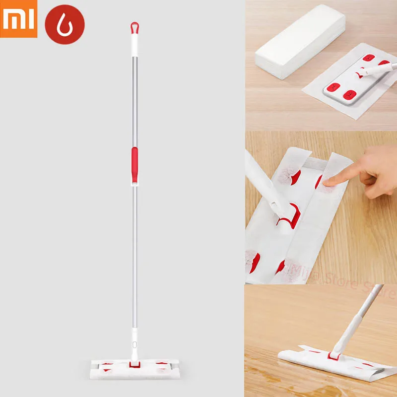 

Xiaomi yijie Disposable Mop 360 Rotating Retractable Clean Mop Non-woven fabric Wooden Floor Ceramic Tile Mop Dry Cleaning Tools