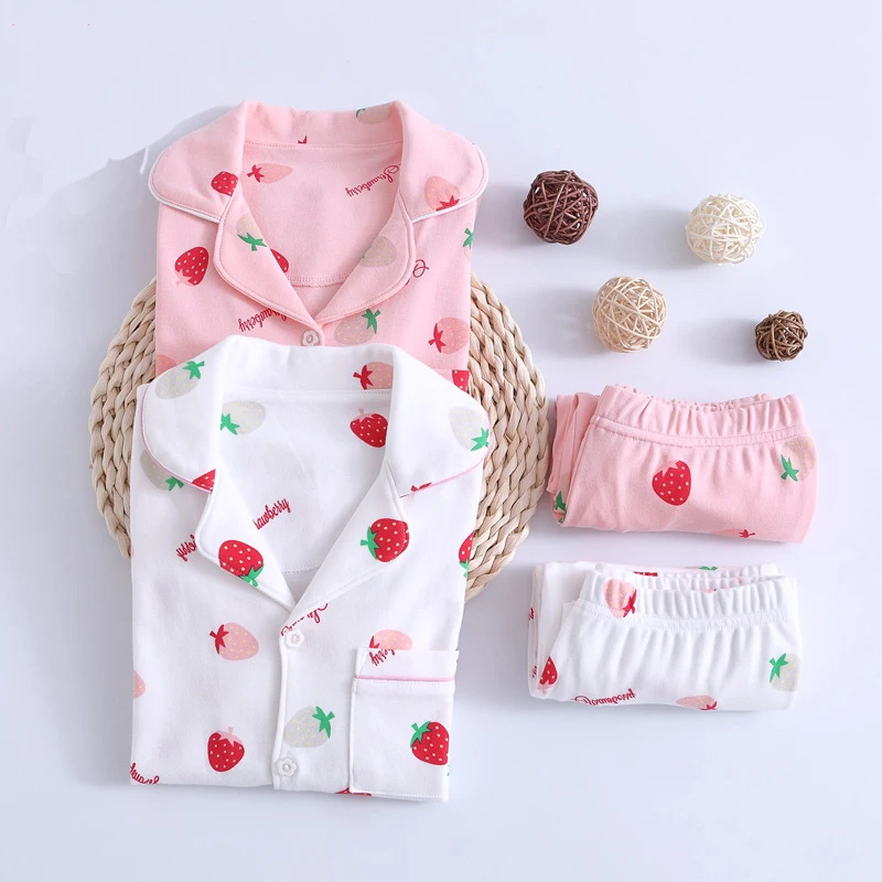 

Toddler Christmas Pajamas Sets Teentage Nightwear Cotton Girl Pajamas Suit Baby Sleepwear Kids Pyjamas Set Children Home Wear
