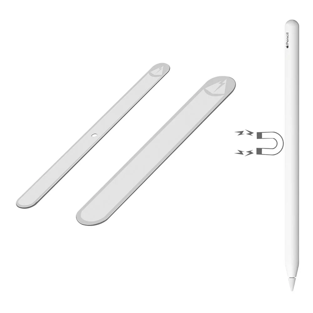 

4PCS Adhesive Magnetic Metal Plate Pen Stickers Cover Holder Grip for Apple Pencil iPencil 2nd Generation Accessories Gadgets