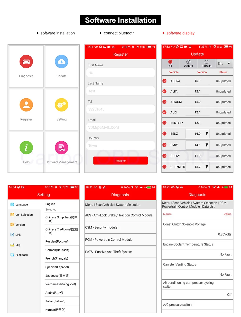 Многоязычный UCANDAS VDM2 полная система V5.2 Bluetooth/Wifi OBD2 сканер для Android же как x431 pro диагностический инструмент