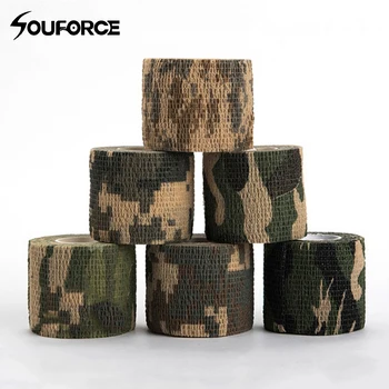 

4pcs/lot Elastic Stealth Waterproof Stretch Bandage Camouflage Tape Airsoft Paintball Gun Rifle Shooting/Hunting and War Games