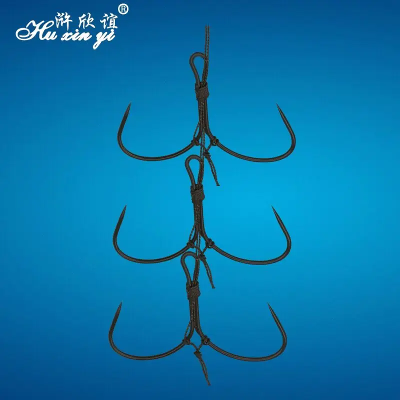 

HXY 2PCS Fishing tackle butterfly fishhook with 3 or 4 groups of non-barb hooks (large one is 3)( middle one is 4)