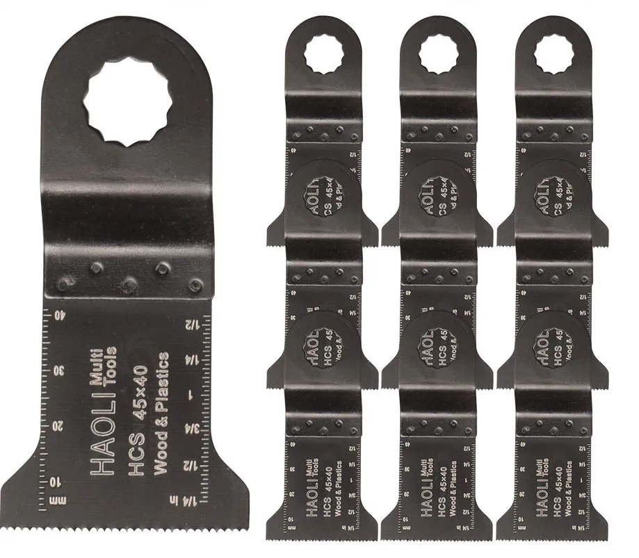 

10 pcs 45mm HCS Fine tooth oscillating muti tool saw blades for power tools as Ridgid,Worx,AEG electric tools accessories