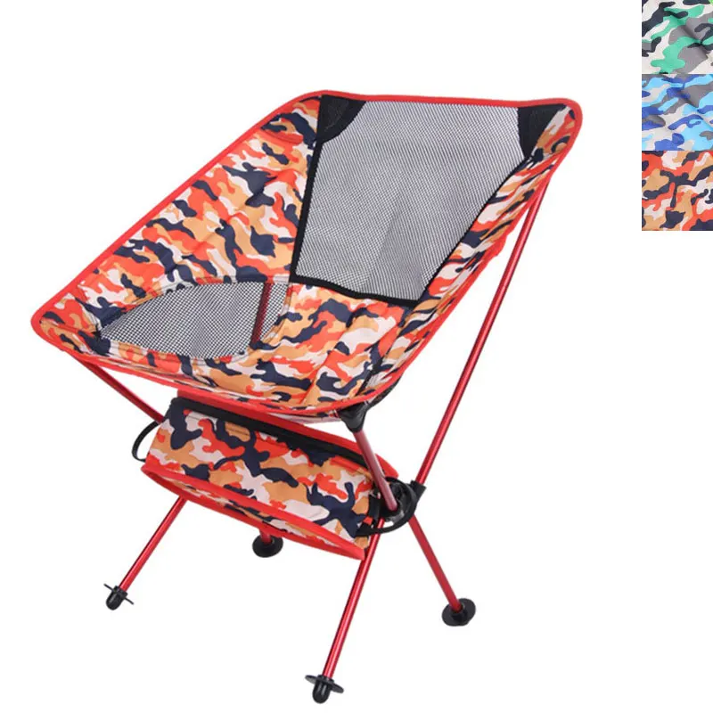 Camo Camping Fishing Beach Chair Portable Lightweight Stool Folding