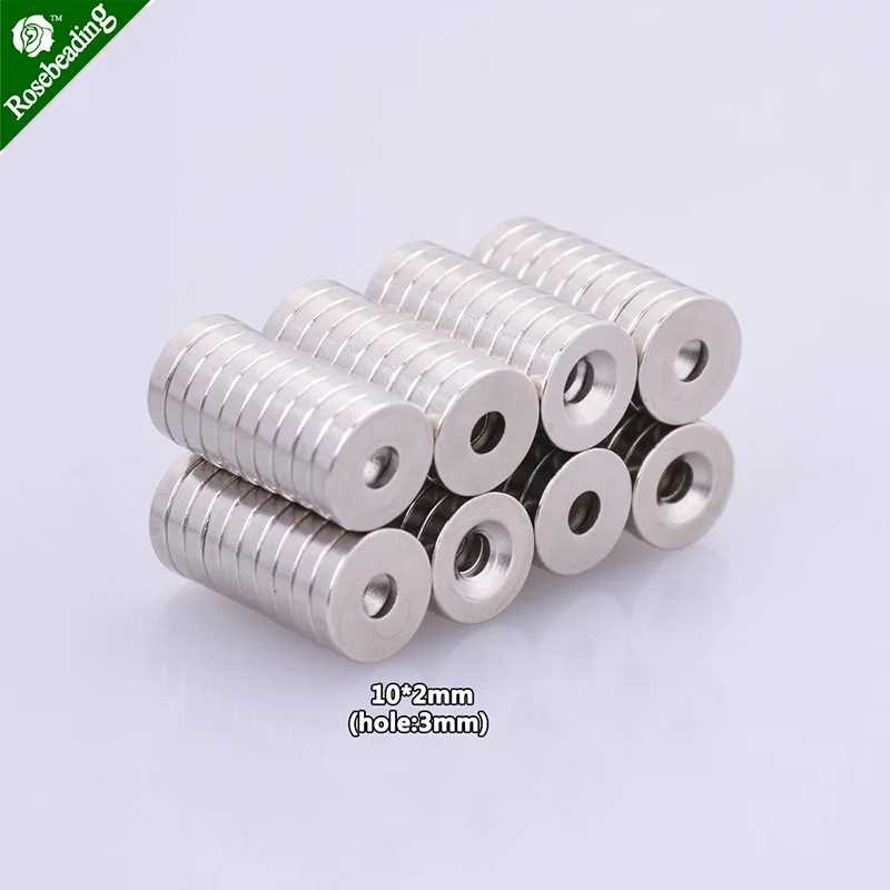 10Pcs 10x2mm counterbore 3mm Super Strong Ring Loop Countersunk