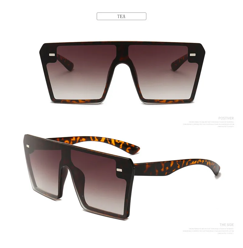 Большие Квадратные Солнцезащитные очки для женщин Роскошные брендовые модные плоские красные черные прозрачные линзы цельные мужские солнцезащитные очки UV400