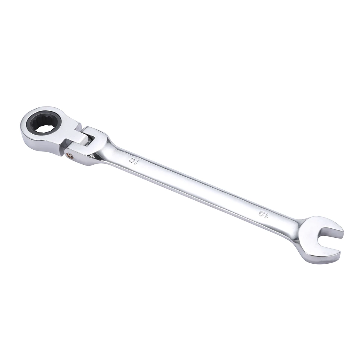 1pcs 10mm Flexible Head Ratchet Spanner Open End And Ring Wrench Hand