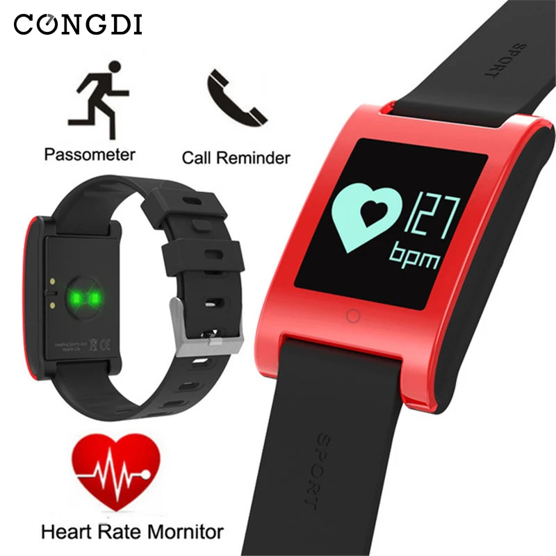 SMART Wristwatch DM68 Blood Pressure Heart Rate Monitor Wake Up Gesture