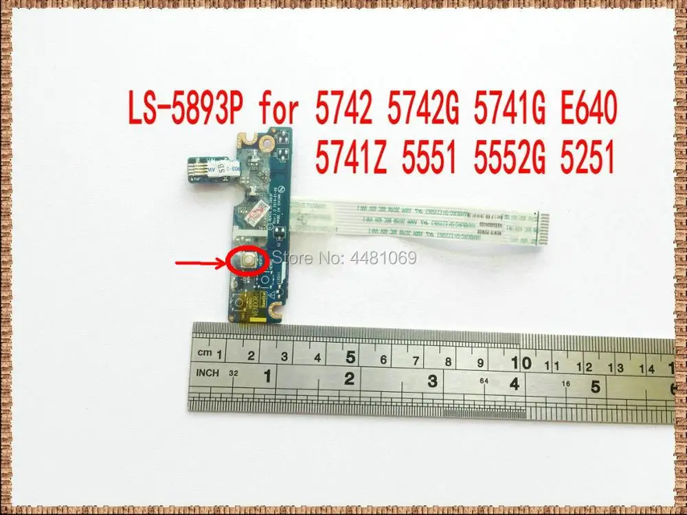 LS 5893P плата кнопки выключателя питания с кабелем для Acer Aspire 5741 5741G 5742 5552 5551G 5251 E640
