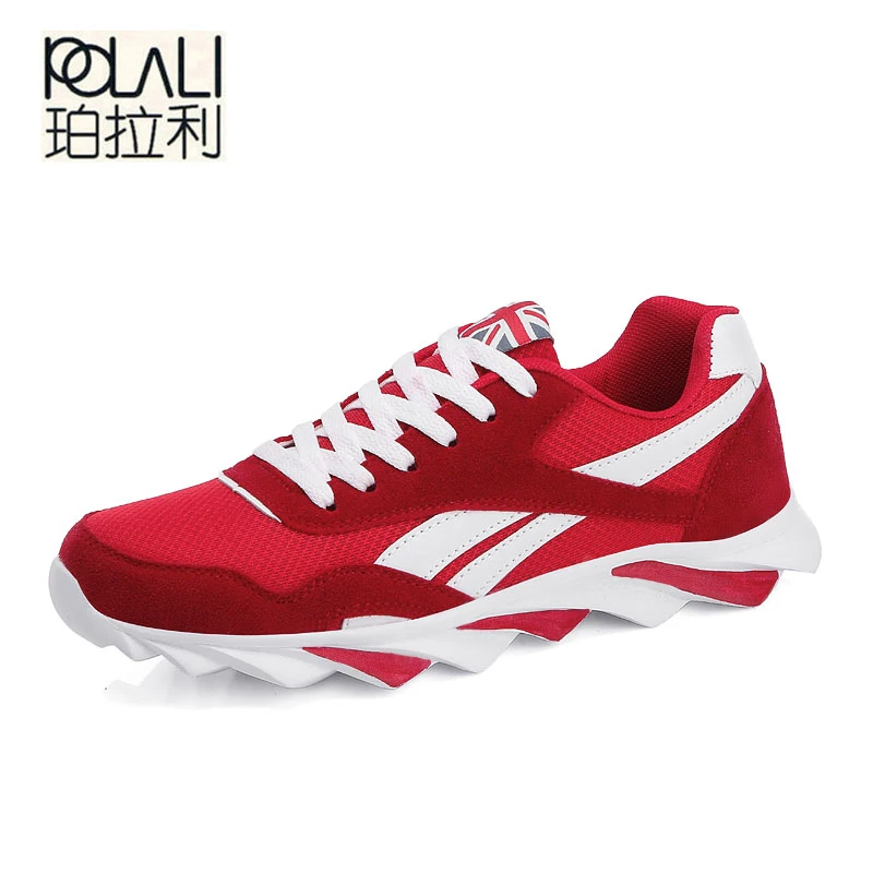 POLALI casual shoes men Big size39-47 sneaker trendy comfortable mesh fashion lace-up Adult male shoes zapatos hombre