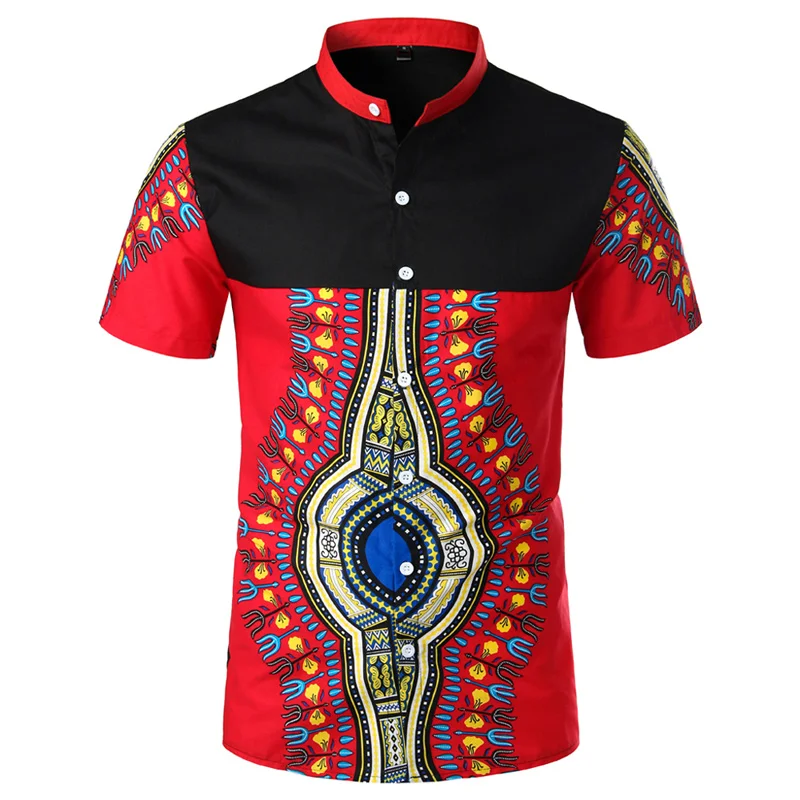 Хипстерская Мужская африканская Дашики Платье рубашка 2019 Новый Племенной этнический рубашки мужские черные рубашки с длинными рукавами