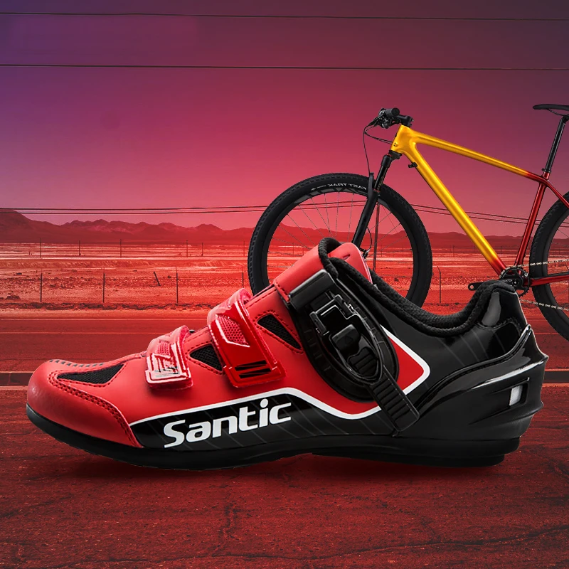 Zapatos de Ciclismo antibloqueo para hombre, zapatos reflectantes de MTB, suela de goma para bicicleta, zapatos transpirables para carretera, Zapatillas de Ciclismo