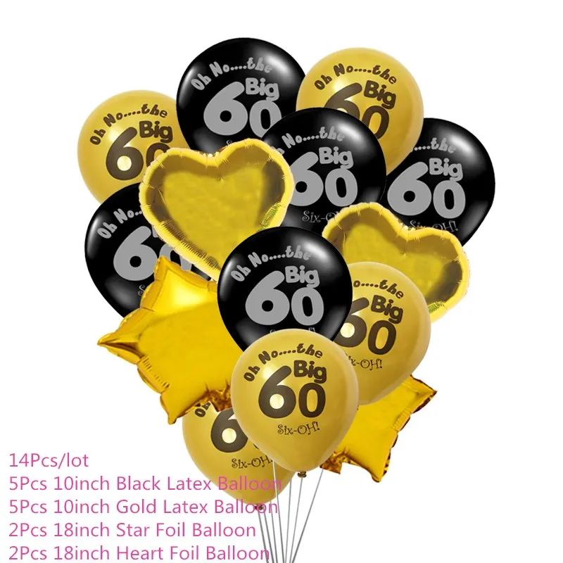 Chicinlife 30/50th/60th с днем рождения Photo Booth Prop юбилей день Рождения Вечеринка мужчина женщина стиль подарок смешной декор поставки - Цвет: 14Pcs