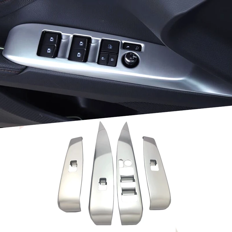 4 шт. автомобиль Матовый ABS двери, окна лифт кнопка включения крышка отделка панель подходит для Toyota Camry XV70 2018