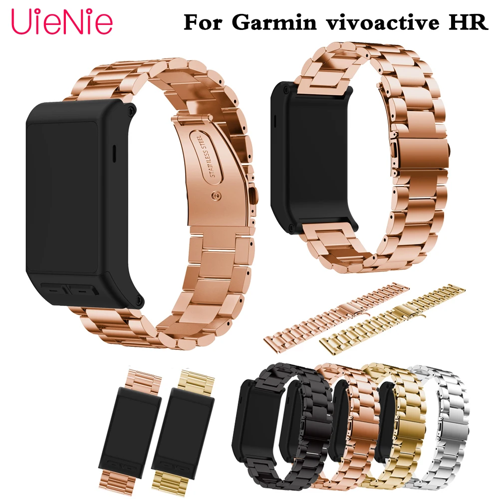 

Luxury wristband for Garmin Vivoactive HR smart watch strap stainless steel wrist strap business bracelet Watchband accessories