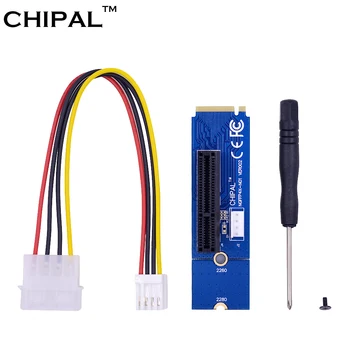 

CHIPAL 10PCS Female to Male PCI-E 4X 1X to NGFF M.2 M2 M Key Adapter Cable with Converter Card For Bitcoin Miner Mining Machine