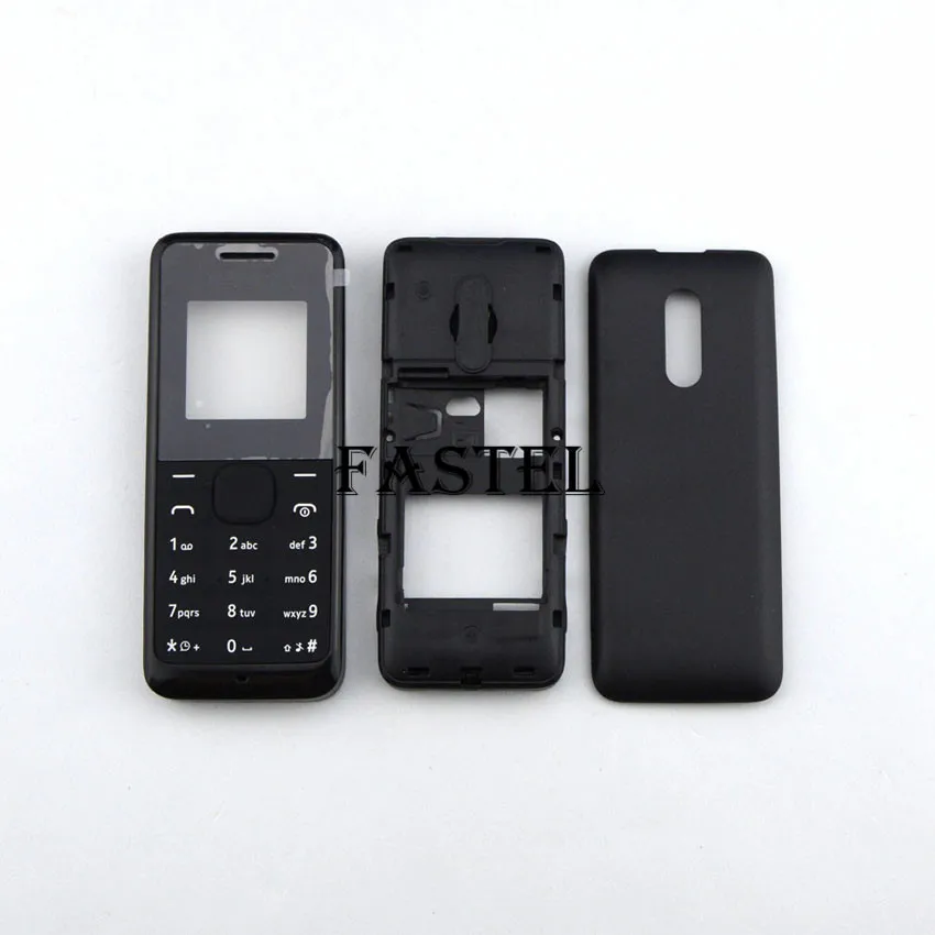 Для Nokia 105 черный/красный/синий Высокое качество полный корпус мобильного телефона чехол+ английский/клавиатура с русским шрифтом+ отслеживание