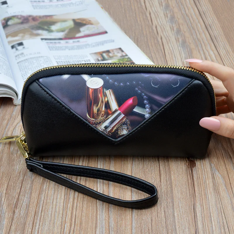 Wallets Women Long Zipper Luxury Brand Leather Coin Purses Tassel Design Clutch Wallets Female Money Bag Credit Card Holder  447