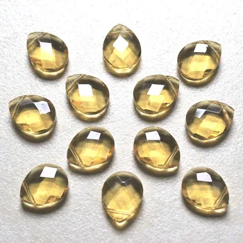 

12X15mm 50pcs gold color Drop Water Cross Hole loose faceted glass crystals beads bracelet Jewelry DIY P0006