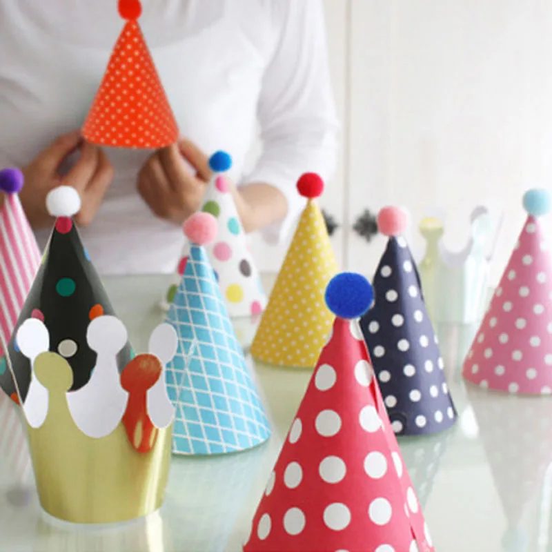 11pcs/set Party Celebration Korean Cute Party Hats Birthday Hat Festive Party Photograph Items Birthday Party Decorations Kids