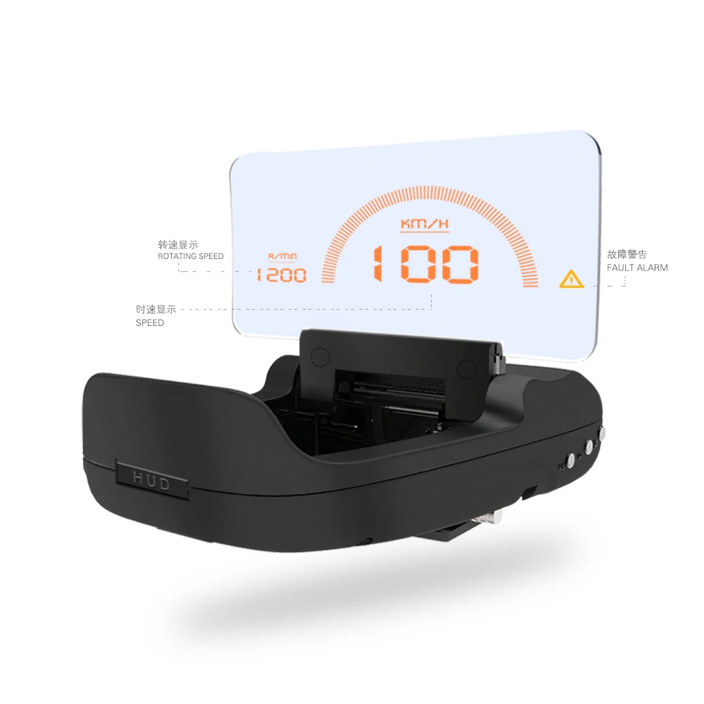

2019 5 Pin New HUD Head Up Display Car-styling Hud Display Overspeed Warning Windshield Projector Alarm System Universal Auto