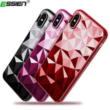 

Essien diamond Clear Transparent Slim Soft TPU case For iPhone 6 7 Ultra thin Soft protective for iPhone X 6S 8 Silicone case