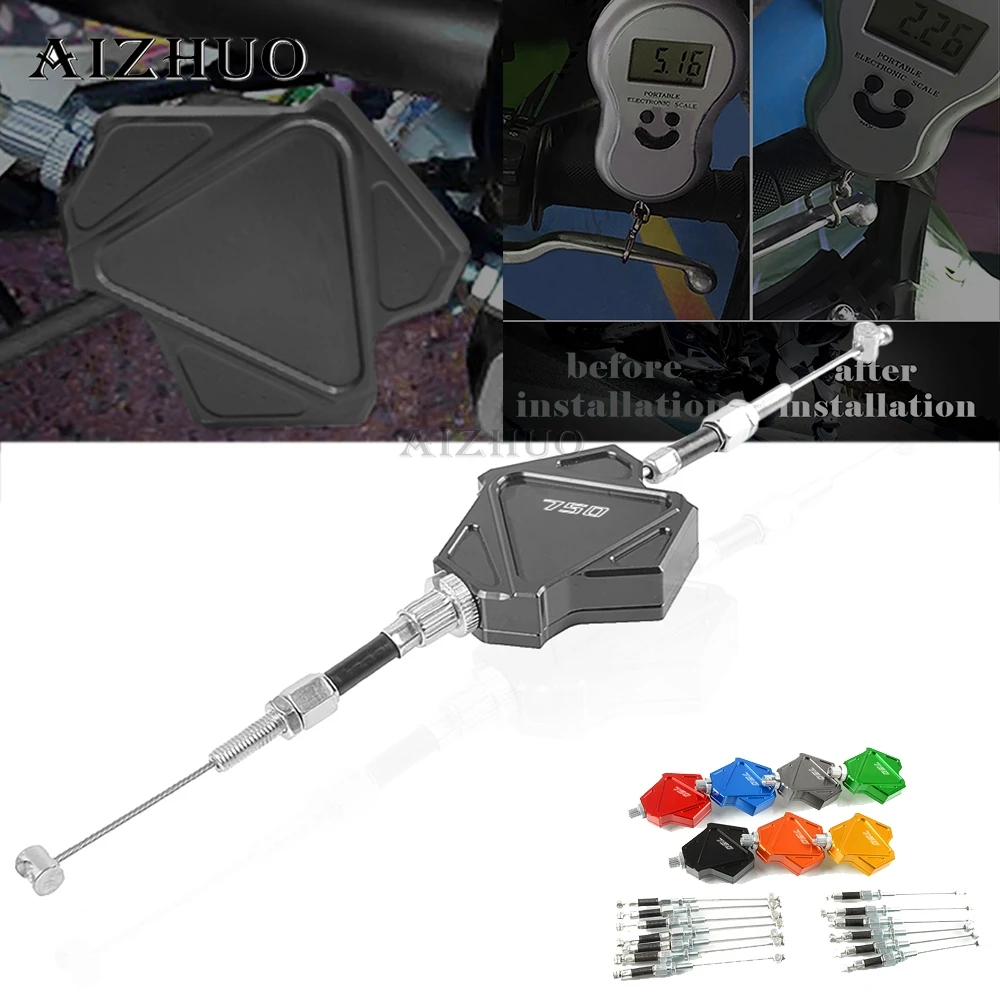 

Motorcycle Accessories CNC Aluminum Stunt Clutch Lever Easy Pull Cable System For Kawasaki Z750 Z 750 2007 2008 2009 2010-2012