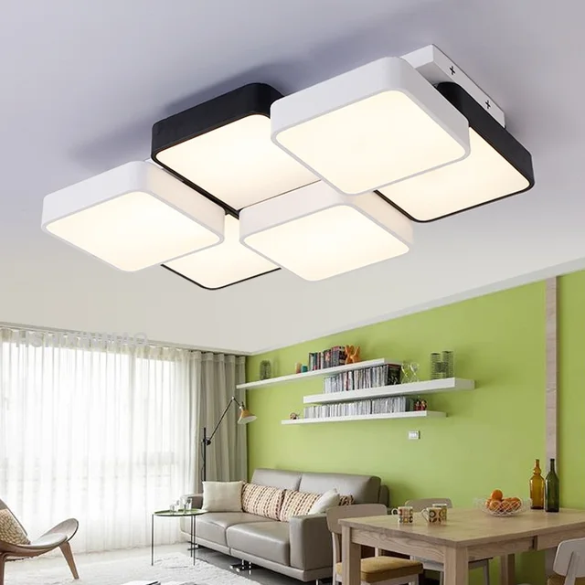 Nuovo Cubo LED Rettangolare Soggiorno Plafoniera Camera Da Letto ... Nuovo Cubo LED Rettangolare Soggiorno Plafoniera Camera Da Letto ...