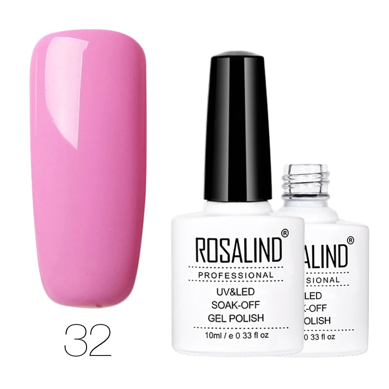 Гель ROSALIND 1, 10 мл,, чистый цвет, серия, Гель-лак для ногтей, повседневный Гель-лак, УФ светодиодный, для маникюра, для наращивания ногтей - Цвет: RD32