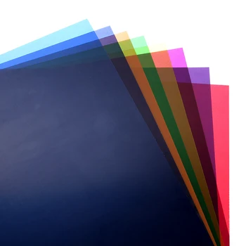 

12"x12"/30x30cm Transparent 8 Colors Lighting Filter Gel Correction Sheets for Video Camera Studio Strobe Flash Light