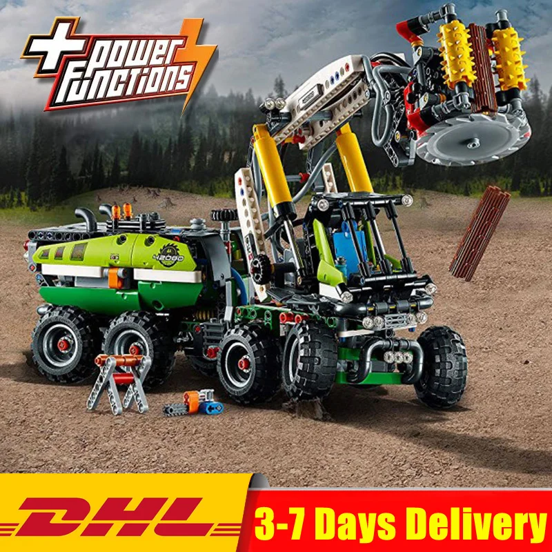

1123 PCS Legoings 42080 Lepin 20083 Technic Harvester Forest Machine Power Functions Model Toys Building Blocks Bricks Toy