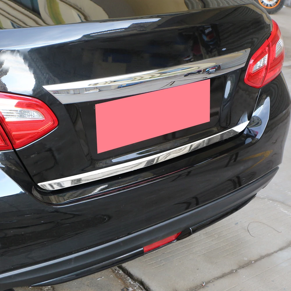 Автомобильная Задняя Крышка багажника, отделка ворот, подходит для Nissan Altima Teana 2013, хромированный акцент, молдинг, бампер