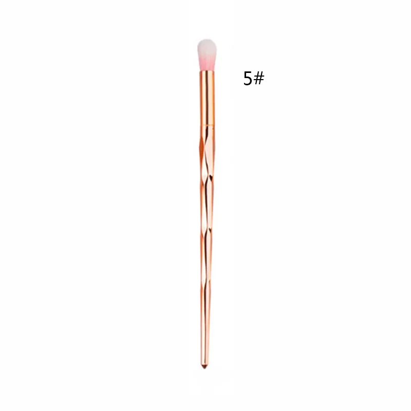 1pcs Rose gold Diamond makeup brushes Foundation Blending Power Eyeshadow Contour Concealer Blush Cosmetic Beauty Make up Tool - Handle Color: 5