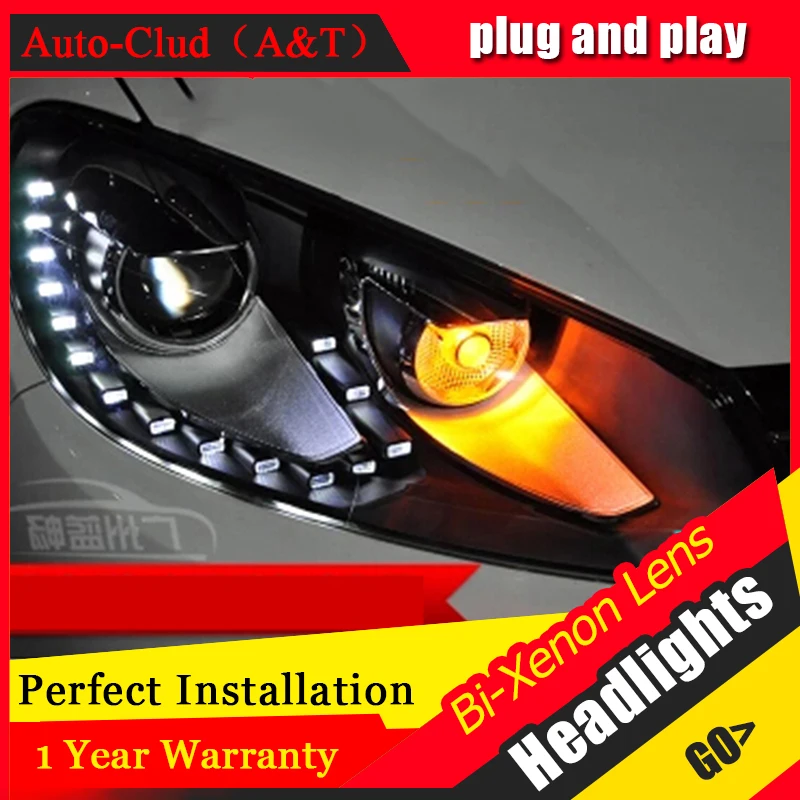 Auto Clud 2009 2013 For vw golf 6 xenon headlights car styling bi xenon