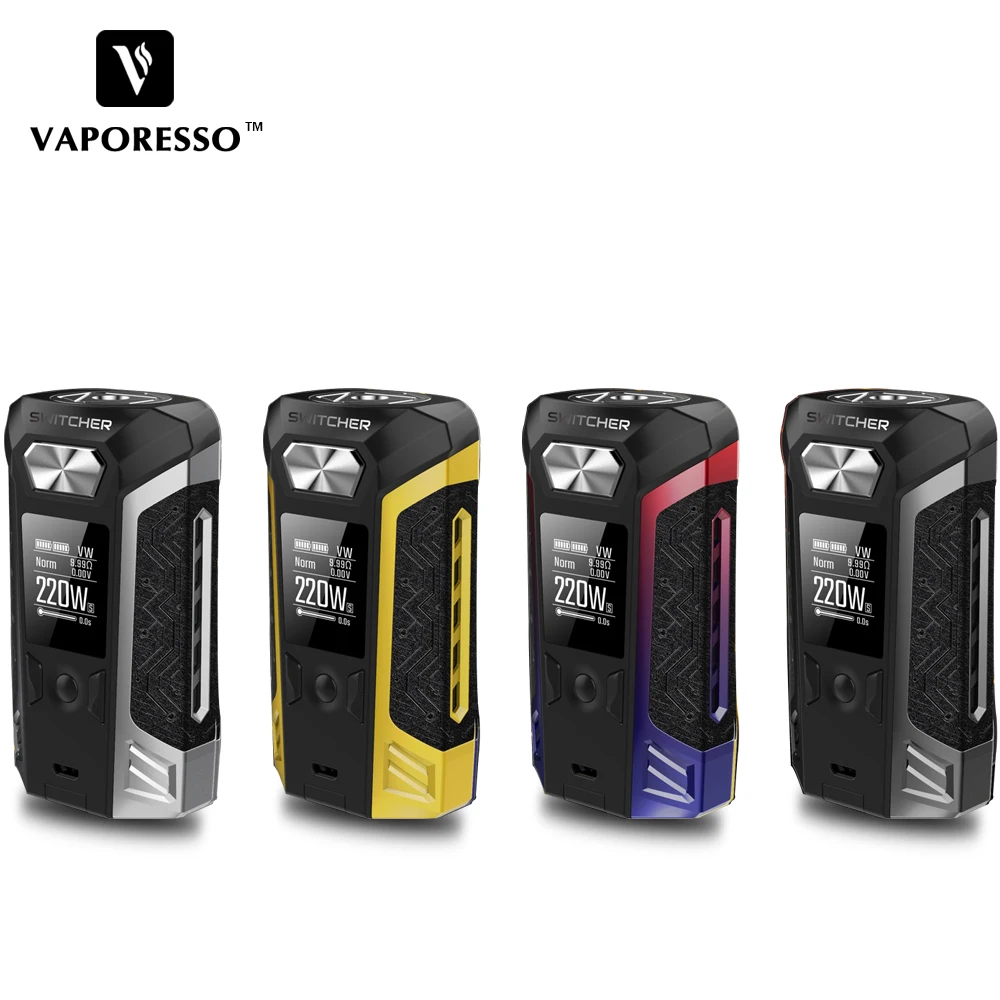 

Vaporesso 220W Switcher Box Mod electronic cigarette Vape Box mod for NRG Tank Atomizer 510 Thread Compatible no 18650 Battery