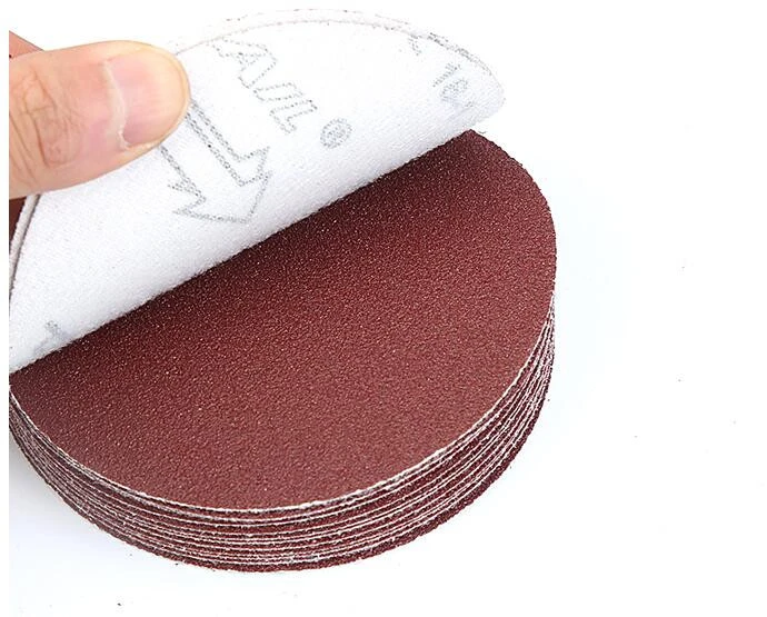 40pcs Rond Sable Papier Disque Feuilles Crochet et Boucle Ponçage pour Gruau