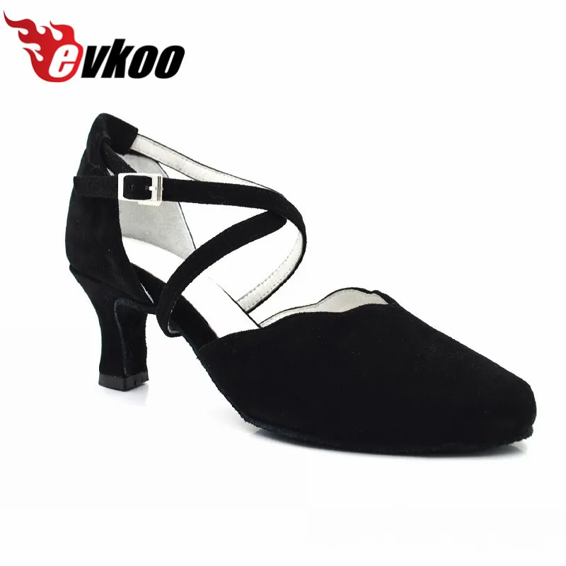 Evkoodance Size US 4 12 Dancing Shoes Low Heel 5cm Professional Nubuck